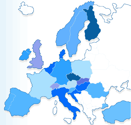 Klikací mapa Evropa